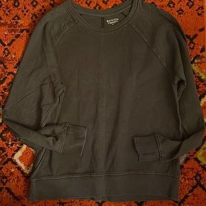 Athleta Sundown Sweatshirt Gray Lightweight Pullover Crew